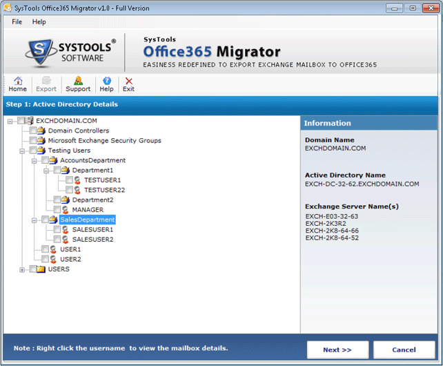 details regarding active directory & exchange