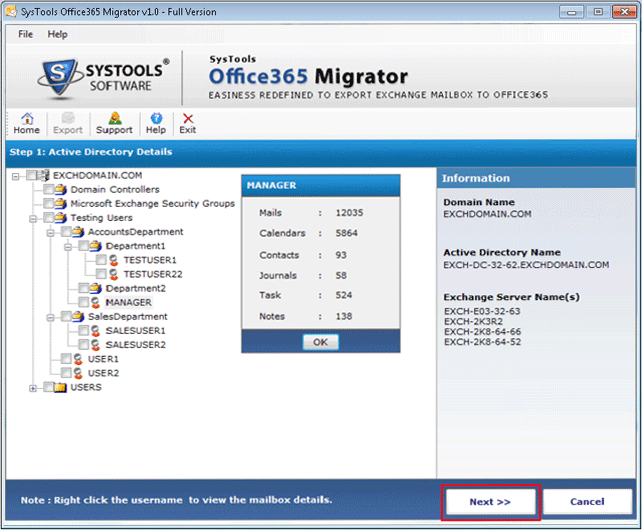 information regarding active directory