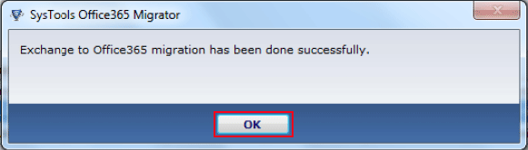 completion of exporting mailboxes